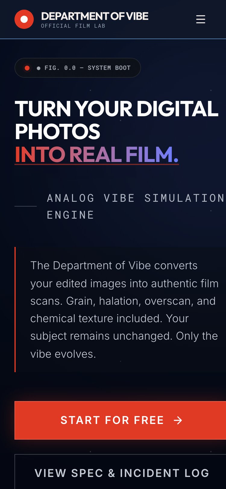 Dept. of Vibe mobile screenshot