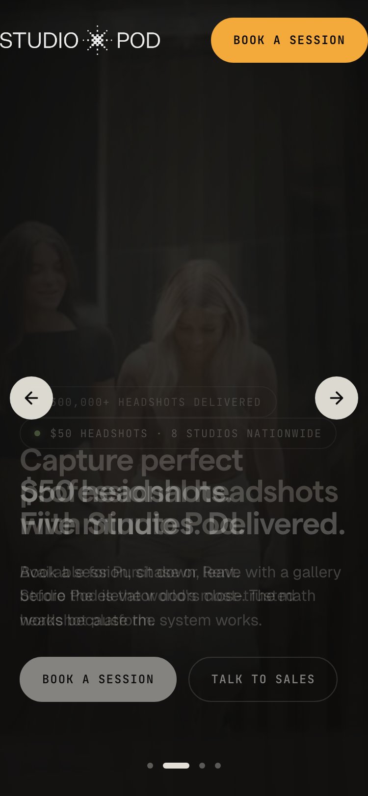 The Studio Pod mobile screenshot